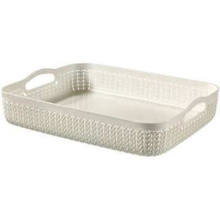 Curver Aufbewahrungskorb Kunststoff 35,20 x 26,8 x 7,4 cm weiß