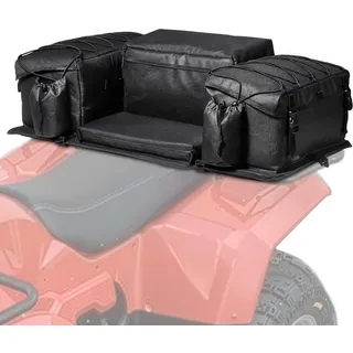 Vevor ATV Heckaufbewahrungstasche Hecktasche Heckfrachttasche (50 L) mit Schwamm-Sitzkissen & Flaschenhalter, Rücksitz-Ausrüstungstasche, passend für die meisten ATVs UTVs mit Gepäckträger