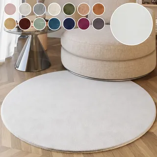 Esprit Alice Hochflor-Teppich Ø 100 cm Weiß