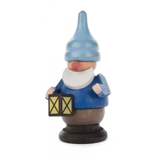 Miniaturfigur Zwerg mit Laterne BxHxT 3x5,5x2cm NEU Holzfigur Weihnachtsfigur