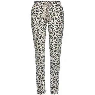 LASCANA LASCANA, Schlafhose Uni oder mit tollem Animal-Print, schwarz