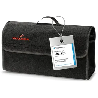 Walser Auto Organizer Toolbag Größe L, Kofferraum Organizer, Gadget, Aufbewahrungsbox, Tasche, Zubehör 50x16x21 cm Schwarz
