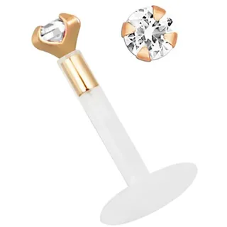 Nasenpiercing ADELIA ́S "Piercing  Ohrpiercing", rosa (rosegold), Piercings, Kinder, Titan, Nasenpiercing
