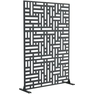 casa.pro Trennwand 180 x 120 cm Anthrazitgrau Metall