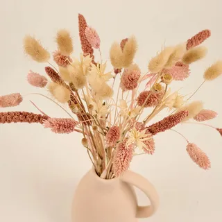 Meine Orangerie - Trockenblumen Set - 43 Stiele - Trockenblumenstrauß - Stilvolle und natürliche Trockenblumen Deko - Tisch Deko - Hochzeitsdeko