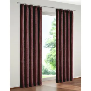 Vorhang WIRTH "Trondheim B" Gr. 11, lila (beere), B:172cm H:245cm, Chenille, Polyacryl, Gardinen, Vorhang, nach Maß
