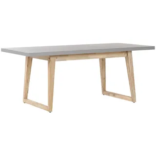 Beliani Gartentisch 180 x 90 x 75 cm Grau/Braun
