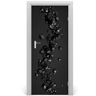 Tulup Türaufkleber 85x205 cm Dekorativ für Türen , Schwarz , Kunststoff , Rechteckig , 85x205x0.01 cm , Tapeten & Wandverkleidungen, Wandtattoos & Sticker