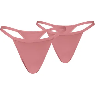 String PUMA "PUMA WOMEN MICROFIBER TANGA STRINGS", Damen, Gr. XXL, dusty pink, Single Jersey, Obermaterial: 70% Polyamid, 30% Elasthan, körpernah, Unterhosen String, mit elastischem Bund, Logodruck hinten, Mid-Rise Design