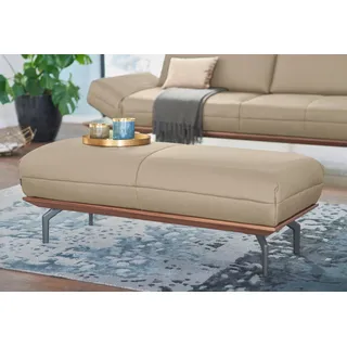 creation by rolf benz hülsta sofa Hocker »hs.420«, in 2 Bezugsqualitäten, Holzrahmen in Eiche Natur oder Nussbaum, beige