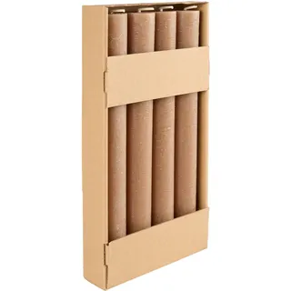 Ambia Home Stumpenkerze , Hellbraun , Naturmaterialien , rund , 28 cm , durchgefärbt, ohne Palmöl , Dekoration, Kerzen & Kerzenhalter, Stumpenkerzen