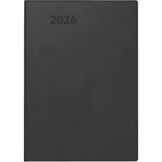 Brunnen Taschenkalender Mod. 713 2026 | A7, Kunststoff, schwarz