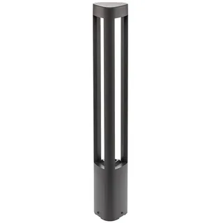 Lucande LED Außenleuchte Pirron (spritzwassergeschützt (Modern) in Schwarz aus Aluminium (90 flammig,) - Wegeleuchte Pollerleuchte Wegelampe Sockelleuchte