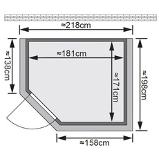 Bild von Sauna Cortona ohne Ofen & Zubehör