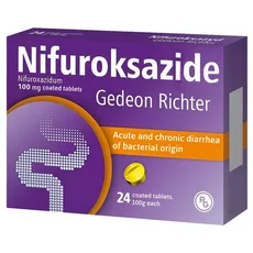 Polpharma NIFUROXAZIDE Richter 100mg 48 Tabletten Hergestellt in Polen Polnische Verteilung polnische Sprache