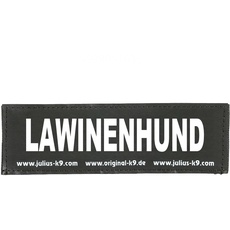 Klettaufschrift, LAWINENHUND, klein, Schwarz