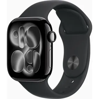 Apple Watch Series 11 GPS 42 mm Aluminiumgehäuse diamantschwarz Sportarmband schwarz S/M