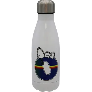 CYPBRANDS Snoopy Wasserflasche aus Edelstahl, luftdicht, mehrfarbig, 550 ml, Weiß, offizielles Lizenzprodukt