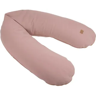 BÉABA, Schwangerschafts- & Stillkissen XXL 180 cm, multifunktionales Mutterkissen, Ganzkörperstütze, geräuschlose Mikroperlen, abnehmbarer Bezug & waschbar, OEKOTEX, French Terry, Marshmallow