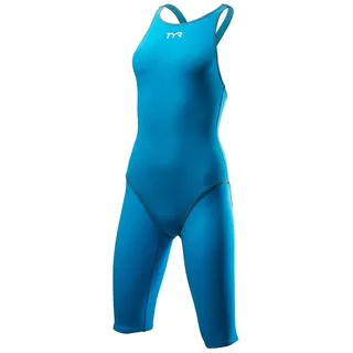 TYR Damen Combinaison THRESHER Female Open Back, bleu gris, 22, TPSFO6A