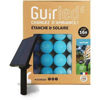 GuirLED - Außengirlande mit Lichtkugeln LED-Guinguette - Wasserdicht IP55 - Hocheffizientes Solarpanel - Automatisches EIN/AUS - 16 Kugeln 3 m-Höhe