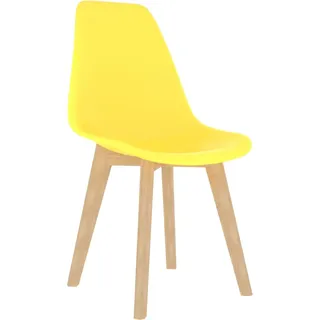 vidaXL Esszimmerstühle 6 Stk. Gelb Kunststoff - Gelb