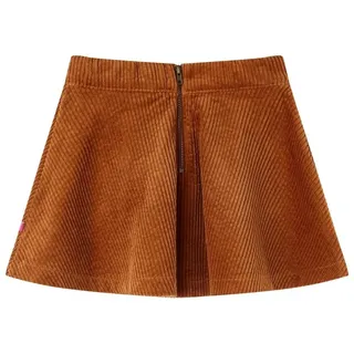 vidaXL Kinderrock mit Taschen Cord Cognac 104