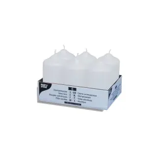 Papstar Stumpenkerze 12 cm weiß 6 St.