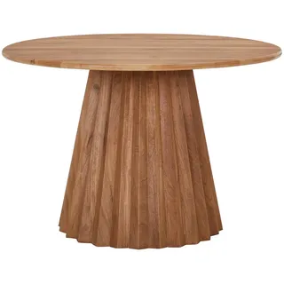 Livetastic Esstisch , Naturfarben , Holz , Mangoholz , vollmassiv , rund , konisch, Säule , 115x76x115 cm , Esszimmer, Esstische, Esstische rund