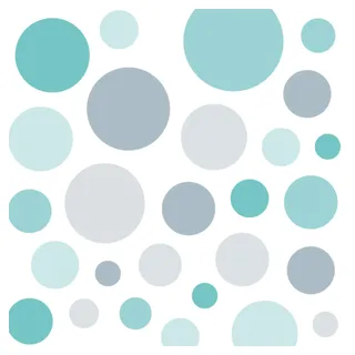 Little Deco Wandsticker 86 Punkte Kinderzimmer Junge Mädchen Kreise | türkis grau | viele Farben Wandtattoo Klebepunkte Wandaufkleber Dots bunt DL390