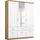 Drehtürenschrank Bremen 136 x 199 x 58 cm Weiß