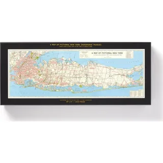 GALISON Panoramapuzzle Karte von New York City 1000 Teile