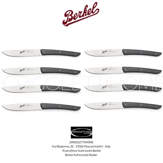 Berkel - COLOR Schwarz - Set 8 Messer Steak Stahl - KCO4SW11SRMBL