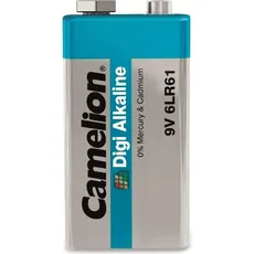 Camelion Batterie Digi Alkaline 9V 6LR61 1 St. - Batterie - 9V-Block (9V, 700 mAh), Batterien + Akkus