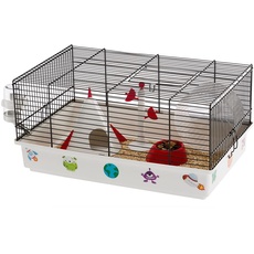 Ferplast Hamsterkäfig, Nagerkäfig SPACE, Kleintierkäfig, Hamsterzubehör inklusive, 46 x 29,5 x h 23 cm.