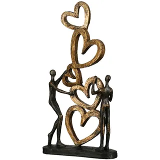 Gilde Gilde, Deko Objekt, Poly Skulptur Herz auf Herz 98269