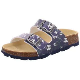 Fussbettpantoffel Blau/Mehrfarbig 33