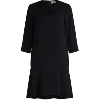 Cartoon Damen Volantkleid mit Taschen Schwarz,44