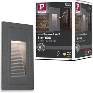 Paulmann Außenwandleuchte Aluminium 103x58mm 1 Stk. Schwarz