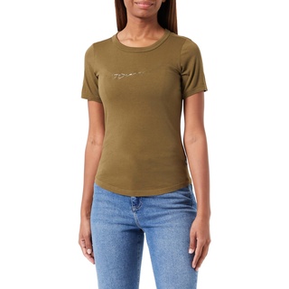 G-Star RAW Damen Autograph Slim Top, Grün (Dark Olive D24216-4107-C744), S