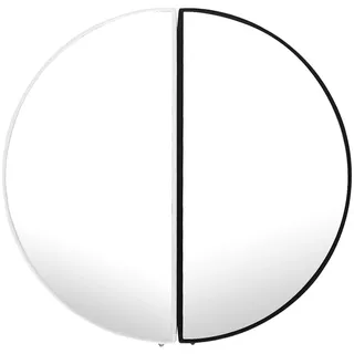 Homede Spiegel Wandspiegel Wanddeko Deko rund Kish schwarz 50 X 2.3 X 50 cm 50x2.3x50 cm