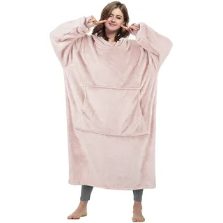 Catalonia Classy Extra Lange Fleece Hoodie Decke, Flauschige Übergroße Kuscheldecke mit Ärmeln und Kapuze, Warme Großes Kapuzendecken, Tragbare Decke zum Anziehen als Geschenkidee für Damen Herren