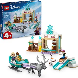 LEGO ǀ Disney Frozen Annas Schlittenabenteuer, Bauspielzeug und Fantasy Spielset, Schokoladenstand mit Anna, Kristoff, Olaf und Sven Mini Puppen, Prinzessin Spielzeug für Mädchen ab 4 Jahren 43256 - Bunt