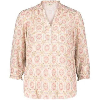 Cartoon Damen Casual-Bluse mit Raffung 40, Cream/Rosé