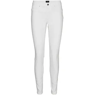 VERO MODA Damen Vmwild Seven Mr Slim Push Up Col Pants Hose, Bright White, 32W / 32L EU