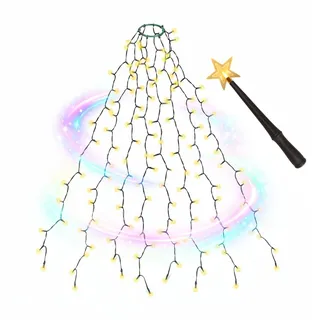 salcar Weihnachtsbaum Lichterkette 1,5 m LED Warmweiß