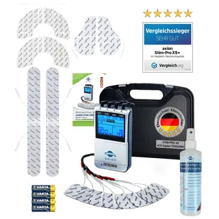 Axion axion® 4 Kanal Tens EMS Stim-Pro X9+ mit Spray und Rückenelektrodenset Gerät 1 St