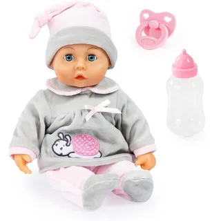 First Words Baby rosa/grau