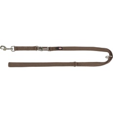 Trixie Premium adjustable leash, double, M–L: 2.00 m/20 mm, brun (M, L, Hund, Hundesport), Halsband + Leine