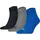 Socken Quarter Plain 3P 3 Paar Blau/Grau 39-42